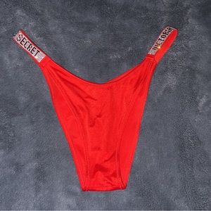 Victoria Secret Shine Strap Cheeky Bikini Bottoms